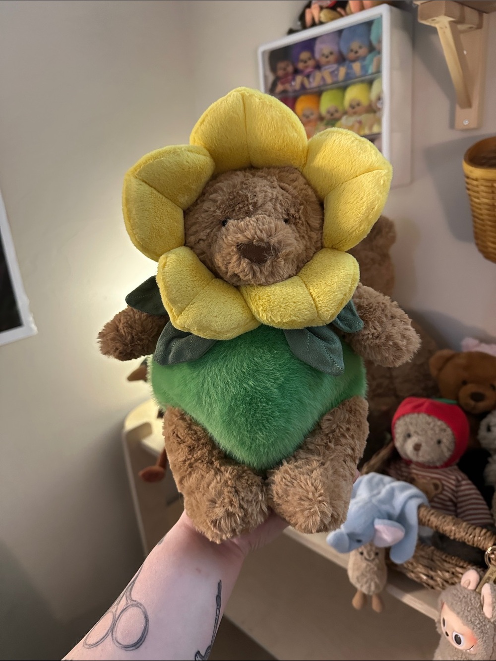 Jellycat Batholemew in his Daffodil outfit